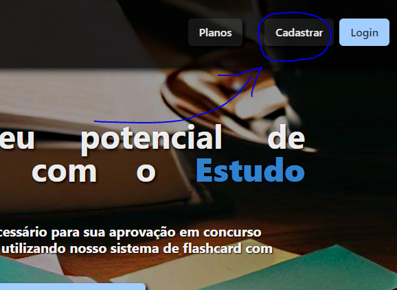 Estudo Flash - botão de cadastro