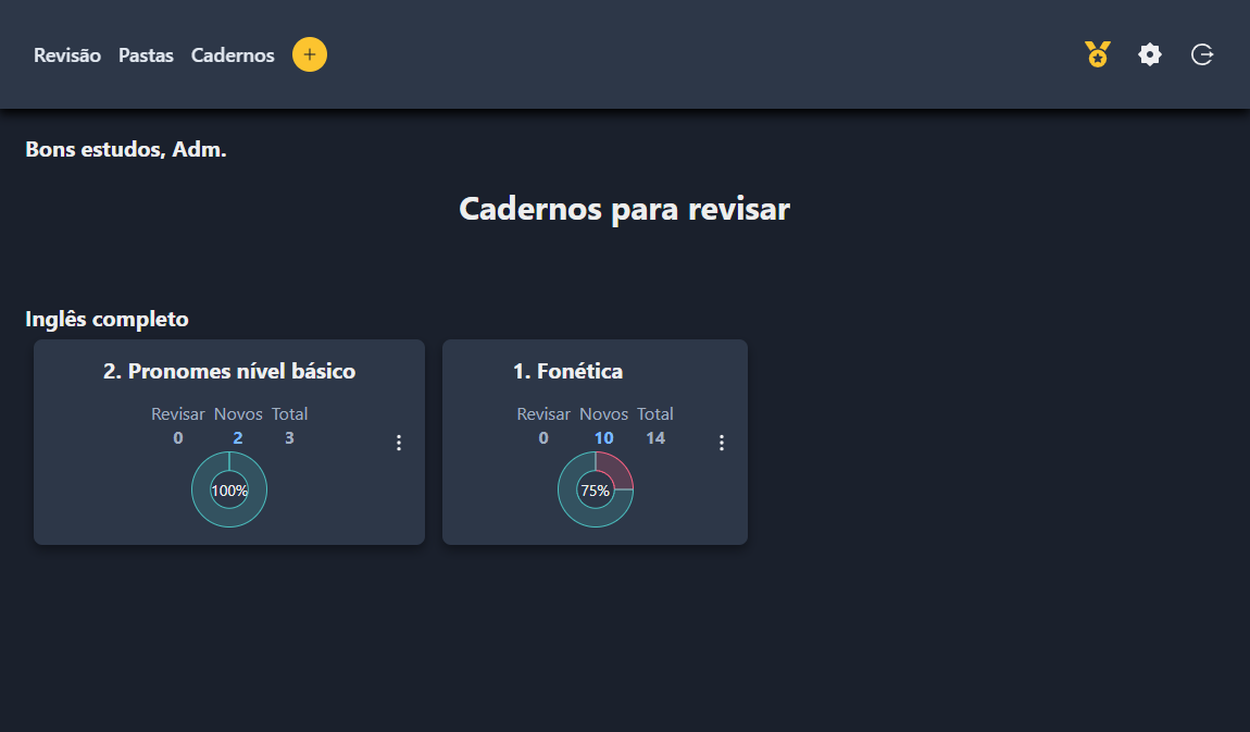 plataforma de estudo de flashcard com revisão espaçada Estudo Flash