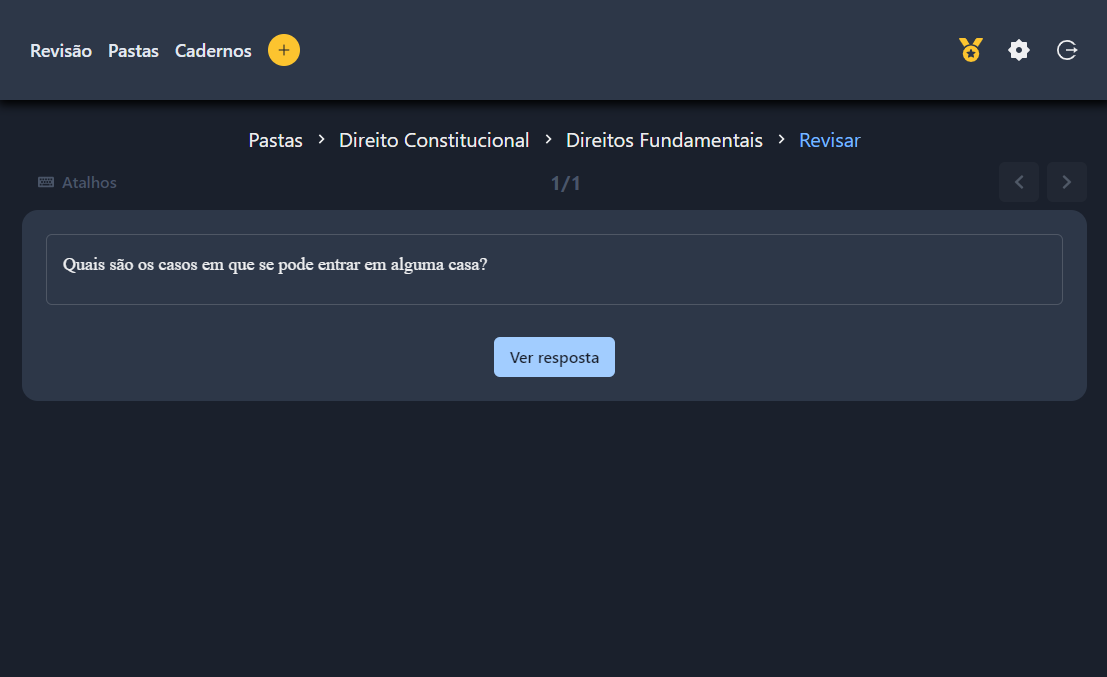 Estudando cartão flashcard