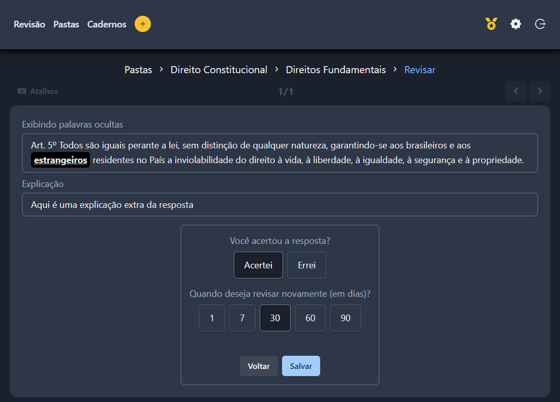 Verso de um cartão do tipo Omissão de palavra